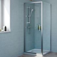 cooke lewis exuberance square shower enclosure with hinged door w800mm ...