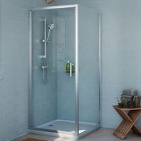 cooke lewis exuberance square shower enclosure with hinged door w900mm ...