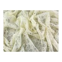 Corded Double Flounce Lace Dress Fabric Ivory