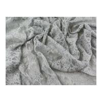 Corded Double Flounce Lace Dress Fabric Silver