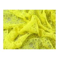 Corded Double Flounce Lace Dress Fabric Yellow