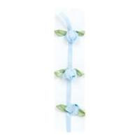 Continuous Rose Ribbon Trimming Light Blue