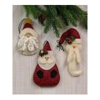 Countryside Crafts Easy Sewing Pattern Santa Ornament Collection II