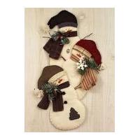 Countryside Crafts Easy Sewing Pattern Snowman Trio Wallhanging