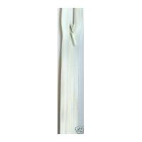 concealed invisible closed end zip 225cm light cream