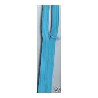 concealed invisible closed end zip 225cm light turquoise