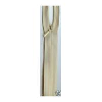 concealed invisible closed end zip 40cm light honey beige