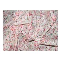 Corsage Mini Floral Print Tufted Cotton Dress Fabric Pink
