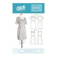 colette ladies easy sewing pattern 1031 dahlia dress