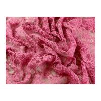 Corded Double Flounce Lace Dress Fabric Dark Rose Pink