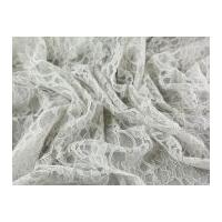 corded double flounce lace dress fabric light silver