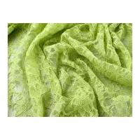 Corded Double Flounce Lace Dress Fabric Lime Green