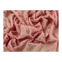 Corded Double Flounce Lace Dress Fabric Rose Pink