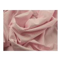 Cotton Check Seersucker Dress Fabric Pale Pink