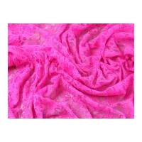 Corded Double Flounce Lace Dress Fabric Cerise Pink