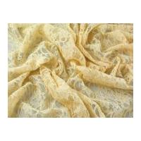 Corded Double Flounce Lace Dress Fabric Light Gold