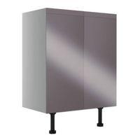 Cooke & Lewis Marletti Gloss Anthracite Double Door Base Unit (W)600mm