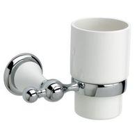 Cooke & Lewis Timeless Silver Chrome Effect Wall Mounted Toothbrush Holder