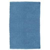 Cooke & Lewis Olson Warm Blue Popcorn Cotton Bath Mat (L)80cm (W)500mm