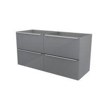 Cooke & Lewis Imandra Gloss Grey Vanity Basin Unit (W)1200mm