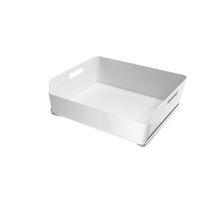 Cooke & Lewis Praa White Bathroom Storage Box with Rails