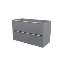 Cooke & Lewis Imandra Gloss Grey Vanity Basin Unit (W)1000mm