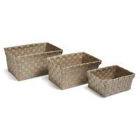 Cooke & Lewis Timali Taupe Bamboo Storage Basket Set of 3