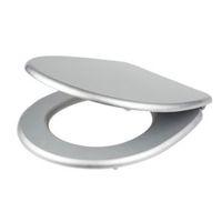 Cooke & Lewis Noli Silver Top-Fix Soft Close Toilet Seat
