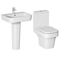 Cooke & Lewis Caldaro Close-Coupled Toilet & Full Pedestal Basin