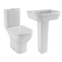 Cooke & Lewis Santoro Close-Coupled Toilet & Full Pedestal Basin