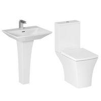 Cooke & Lewis Carapelle Close-Coupled Toilet & Full Pedestal Basin