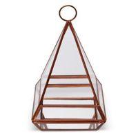 Copper Pyramid Glass & Iron Terrarium