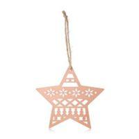Copper Metal Cutout Star Tree Decoration