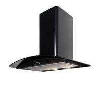 cooke lewis clgch90bk blackout coated curved glass cooker hood w 900mm