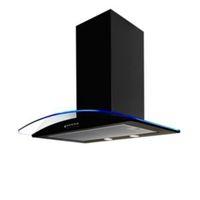 Cooke & Lewis CLLED90BK Blackout Coating Curved Glass Cooker Hood (W) 900mm
