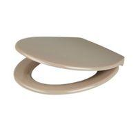 Cooke & Lewis Diani Taupe Top-Fix Soft Close Toilet Seat