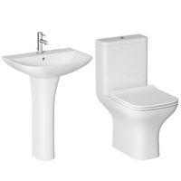 Cooke & Lewis Lanzo Close-Coupled Toilet & Full Pedestal Basin