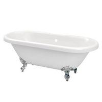 Cooke & Lewis Victoria Acrylic Oval Freestanding Bath (L)1690mm (W)740mm