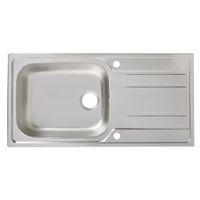 cooke lewis lyell 1 bowl linen finish stainless steel sink drainer