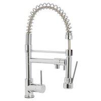 cooke lewis bilbrough chrome effect side lever spring neck spout tap