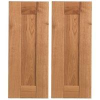 cooke lewis chesterton solid oak corner base door w925mm set of 2