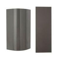 Cooke & Lewis Raffello High Gloss Anthracite Modern Filler Panel & Curved Door