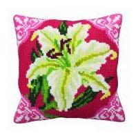 Collection dArt Cross Stitch Cushion Kit White Lily