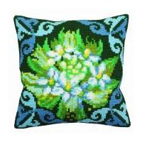 Collection dArt Cross Stitch Cushion Kit Blue Ledum