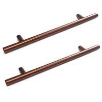 copper speckled matt straight t bar handle pack of 2