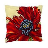 collection dart cross stitch cushion kit extravagant poppy