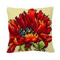 Collection dArt Cross Stitch Cushion Kit Delicious Poppy