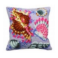 Collection dArt Cross Stitch Cushion Kit Pastel Fossil Left