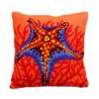 Collection dArt Cross Stitch Cushion Kit Orange Starfish