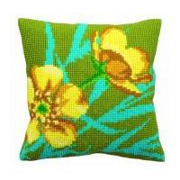 Collection dArt Cross Stitch Cushion Kit Golden Buttons